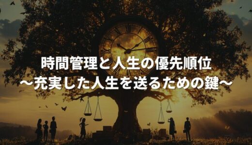 時間管理と人生の優先順位：充実した人生を送るための鍵